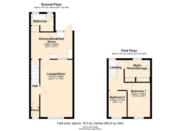 Floorplan for Bonvilston Road, Trallwn, Pontypridd CF37 4RD