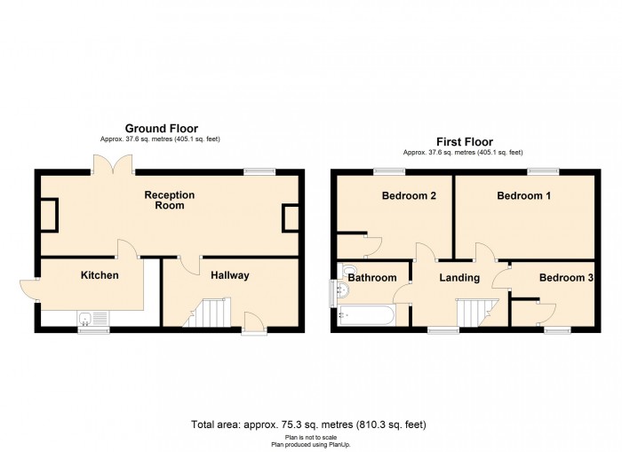 Floorplan for Maple Crescent, Trefechan, Merthyr Tydfil, CF48 2EH