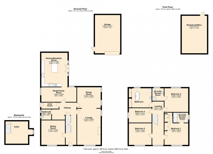 Floorplan for Somerset Lane, Merthyr CF48 2PA