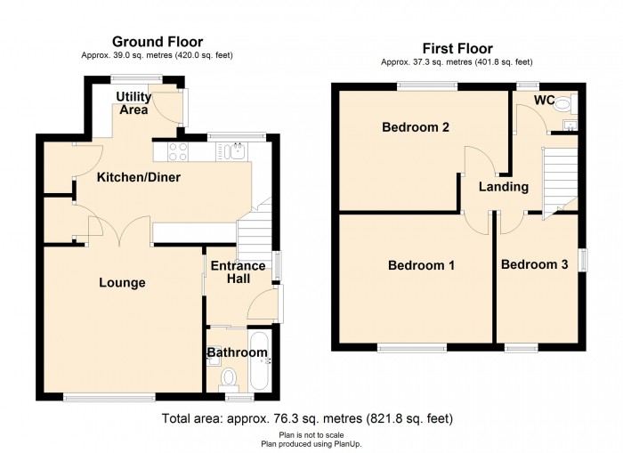 Floorplan for Crabtree Walk, Merthyr, CF48 2EY