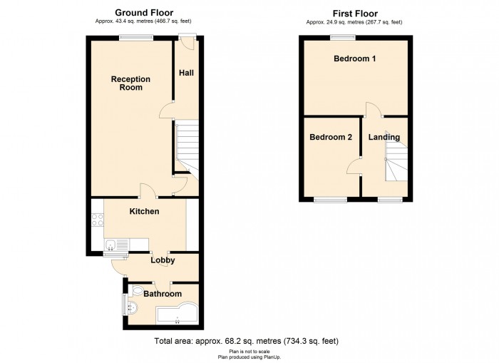 Floorplan for Vincent Place, Merthyr Tydfil, CF47 8PT