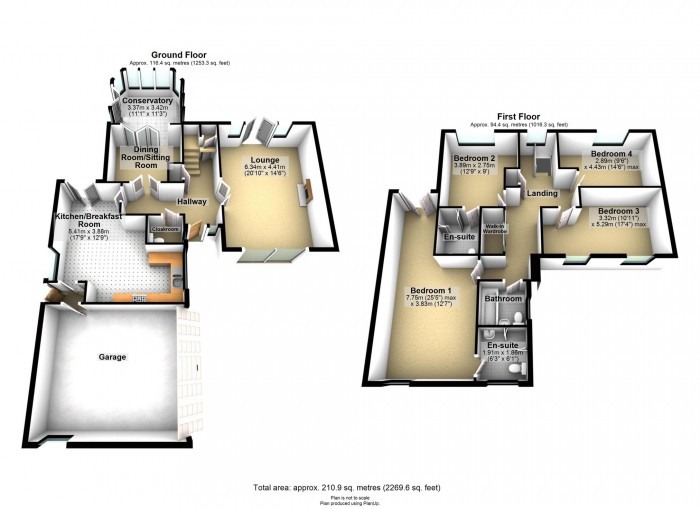 Floorplan for Winchfawr Park, Heolgerrig, Merthyr CF48 1TL