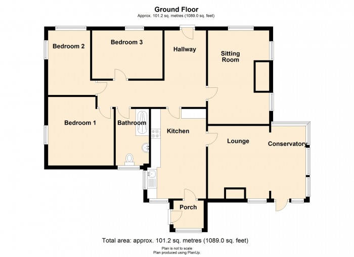 Floorplan for Bryntaf, Aberfan, Merthyr Tydfil, Cf48 4PJ