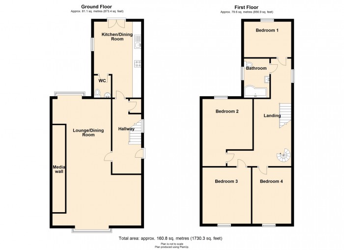 Floorplan for The Parade, Merthyr Tydfil, CF47 0ET