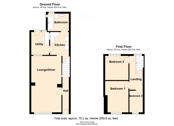 Floorplan for Llest Terrace, Llantwit Fardre CF38 2HH