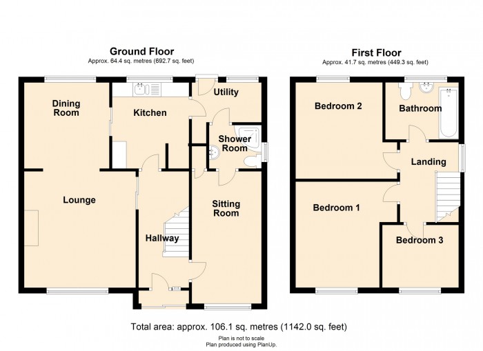 Floorplan for Tonteg Close, Tonteg CF38 1LT