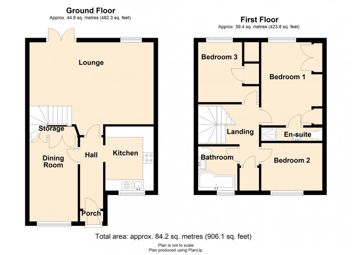 Floorplan for Clos Y Coed, Church Village, Pontypridd CF38 2BF