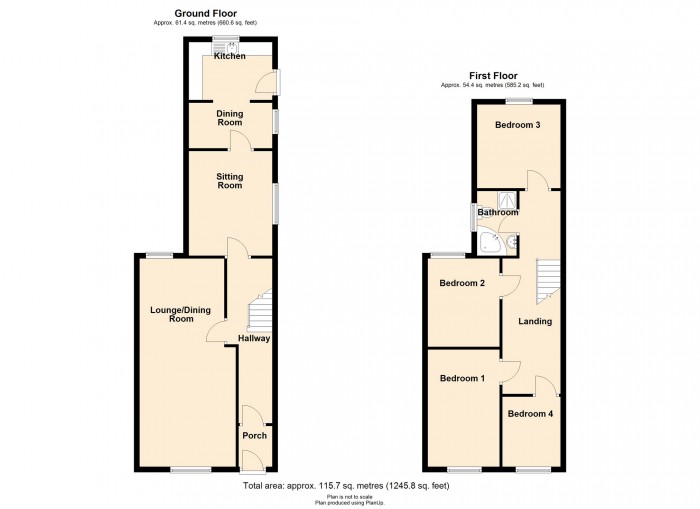 Floorplan for Fairview Terrace, Merthyr Tydfil, CF47 0RL