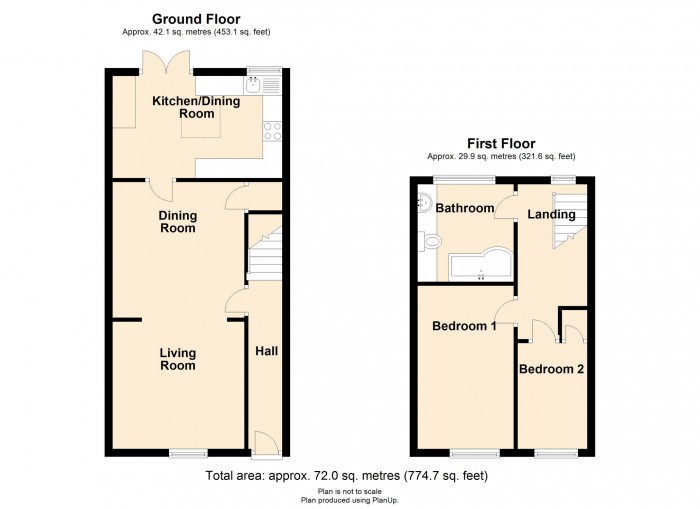 Floorplan for Edmund Street, Pontlottyn, Bargoed, CF81 9RR