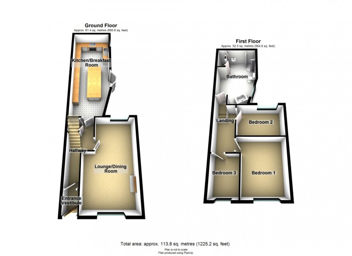 Floorplan for New Castle Street, Merthyr Tydfil, CF47 0BH