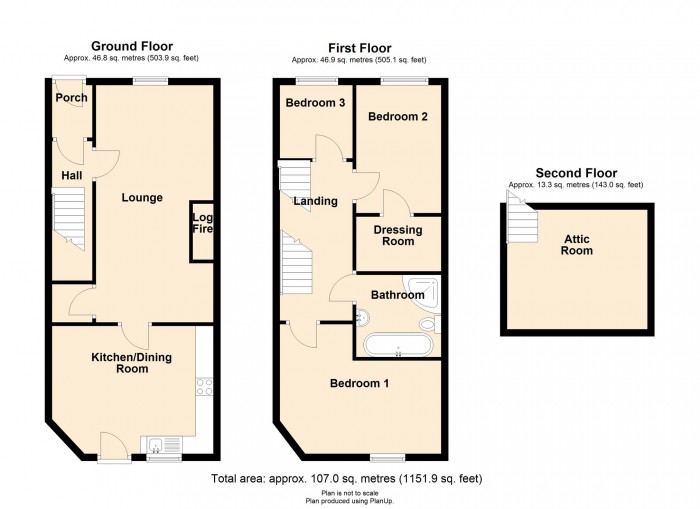 Floorplan for School Road, Troedyrhiw, Merthyr Tydfil, CF48 4JS