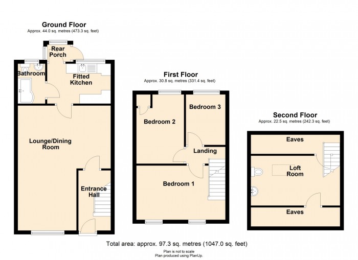 Floorplan for Cyres Street, Penydarren, Merthyr Tydfil, CF47 9LF