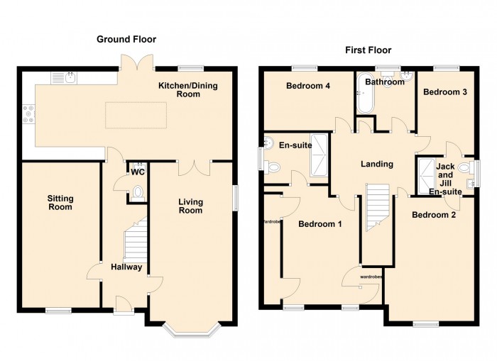 Floorplan for Hawthorn Drive, Merthyr Tydfil, CF47 0LZ