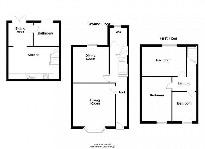 Floorplan for Milton Terrace, Windsor Terrace, Twynyrodyn, Merthyr Tydfil CF47 0DG