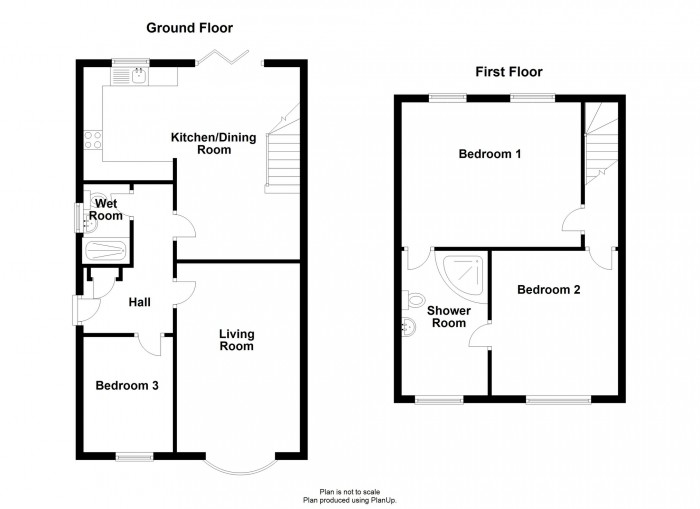 Floorplan for Meadow Crescent, Tonteg, Pontypridd CF38 1NL