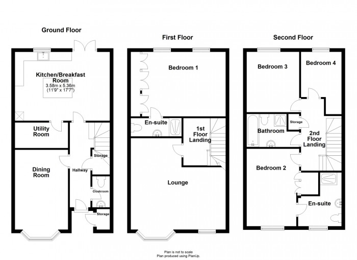 Floorplan for Nightingale Gardens, Church Village CF38 1GB