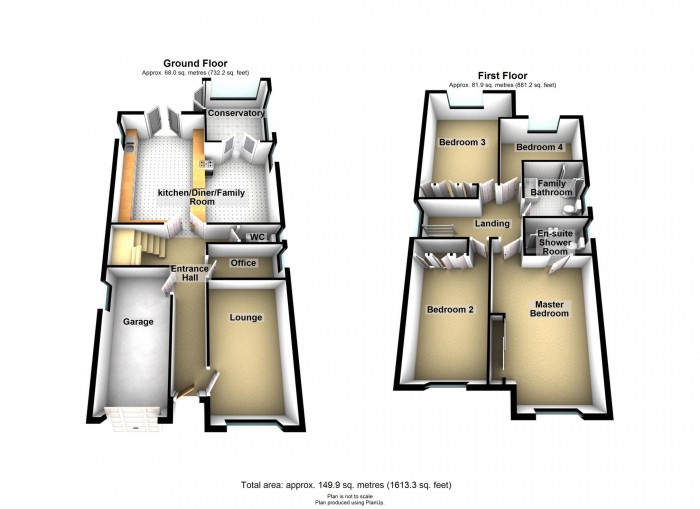 Floorplan for Amelia Close, Pant, Merthyr Tydfil, CF48 2BF