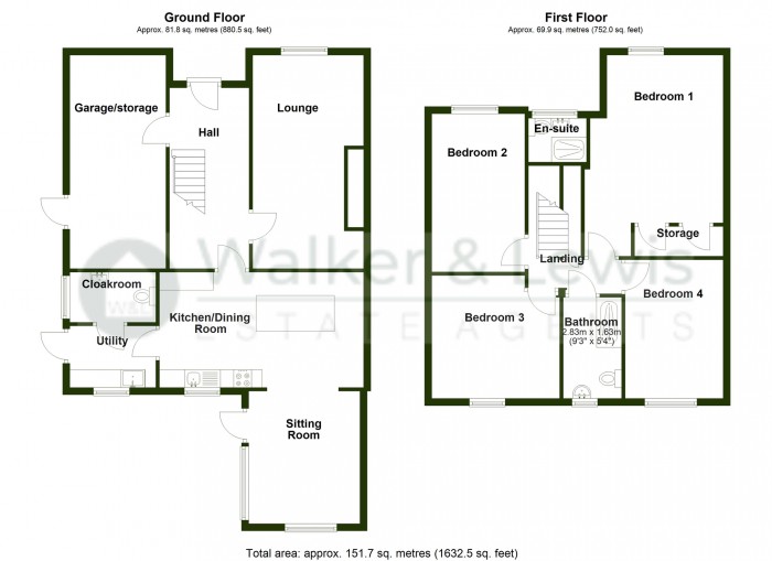 Floorplan for Bradley Gardens, Merthyr Tydfil, CF47 0GA