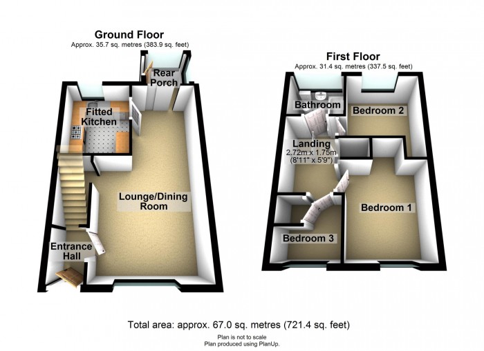 Floorplan for St Donats Close, Merthyr Tydfil