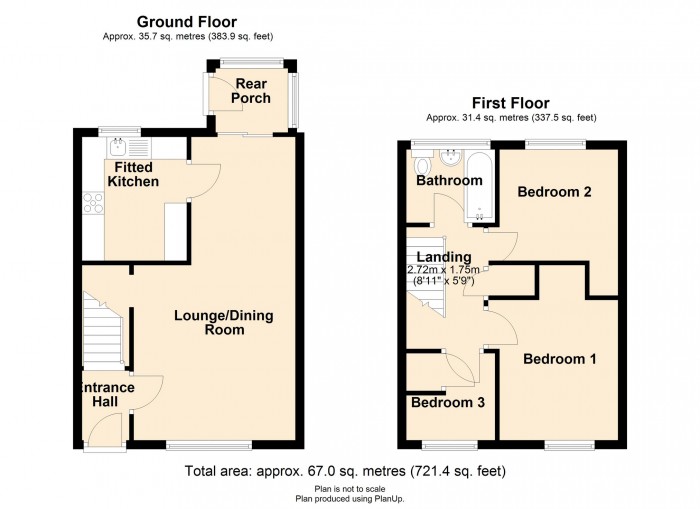 Floorplan for St Donats Close, Merthyr Tydfil