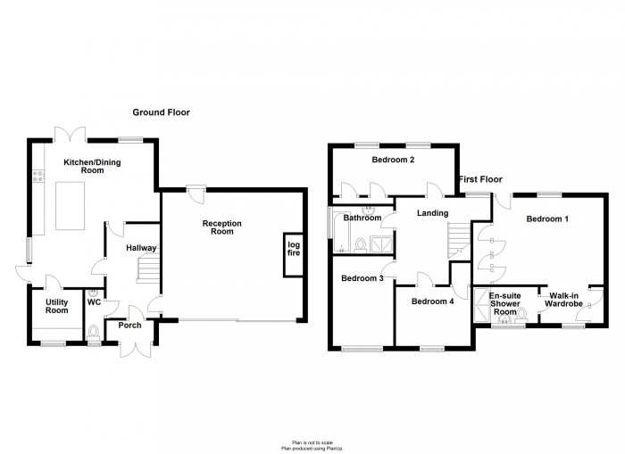 Floorplan for Harlech Drive, Swansea Road, Merthyr Tydfil, CF48 1JU