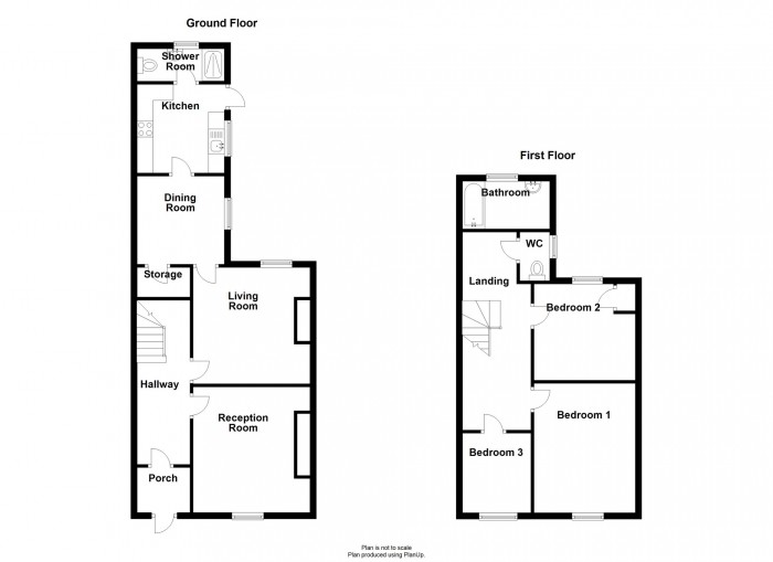 Floorplan for Cross Blanche Street, Dowlais, Merthyr Tydfi.CF48 3PD