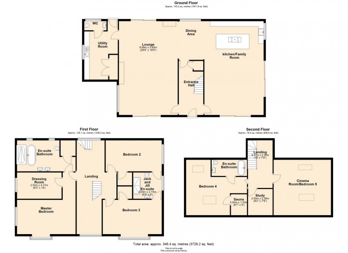 Floorplan for Bay Tree House, Swansea Road, Merthyr Tydfil