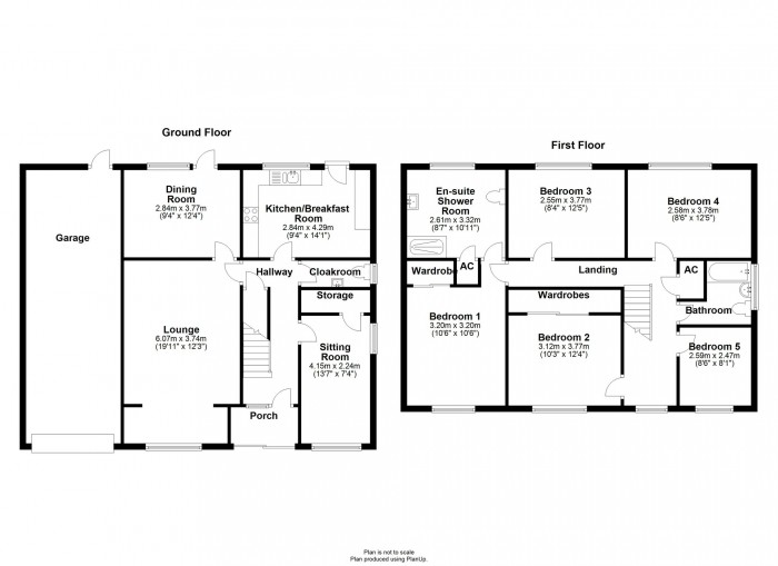 Floorplan for The Dell, Tonteg, CF38 1TG