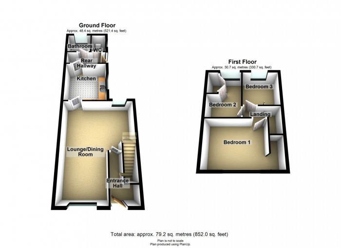 Floorplan for Edgar Street, Merthyr Tydfil