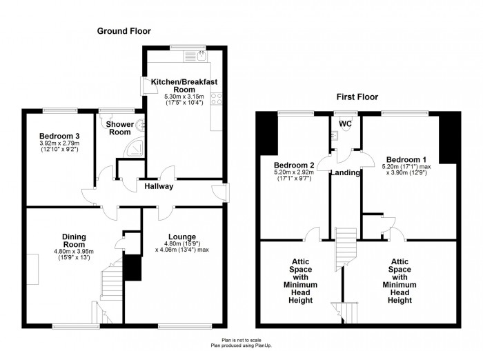 Floorplan for Heol Dowlais, Efail Isaf, CF38 1BB