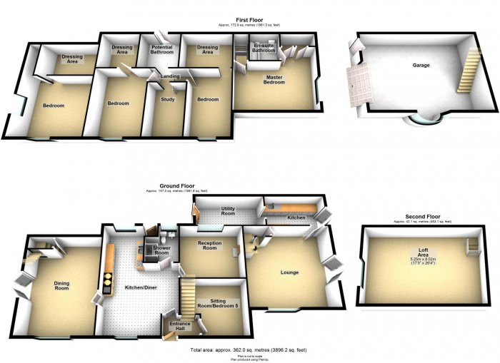 Floorplan for Pleasant View, Pontsticill, Merthyr Tydfil