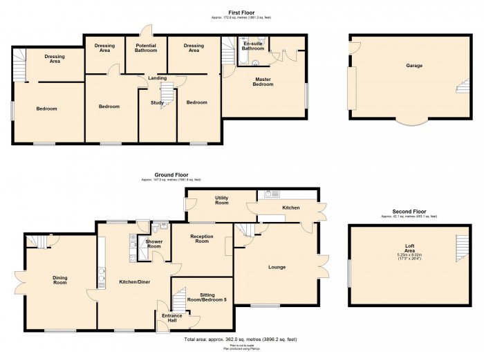 Floorplan for Pleasant View, Pontsticill, Merthyr Tydfil