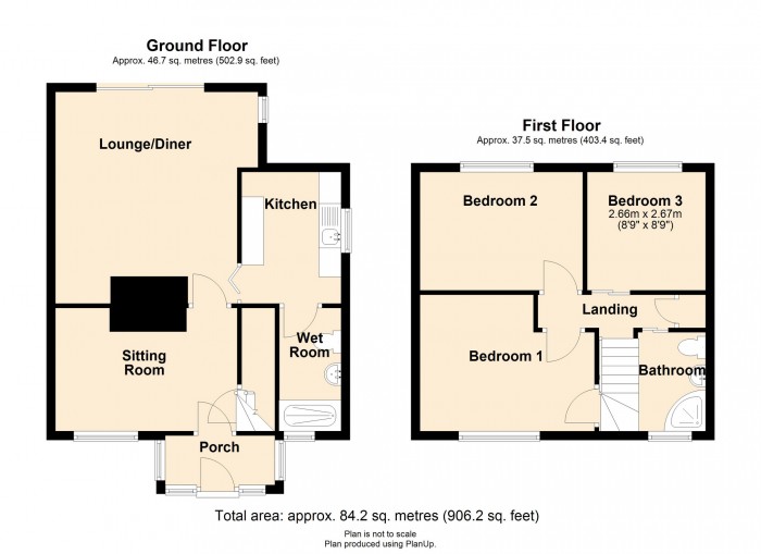 Floorplan for Heol Celyn, Church Village CF38 1RU