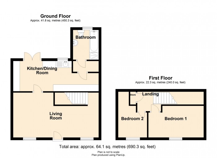 Floorplan for Spring Street, Dowlais, Merthyr Tydfil, CF48 3RR