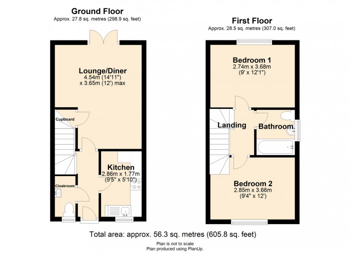 Floorplan for Dyffryn Y Coed, Church Village, Pontypridd CF38 1QA