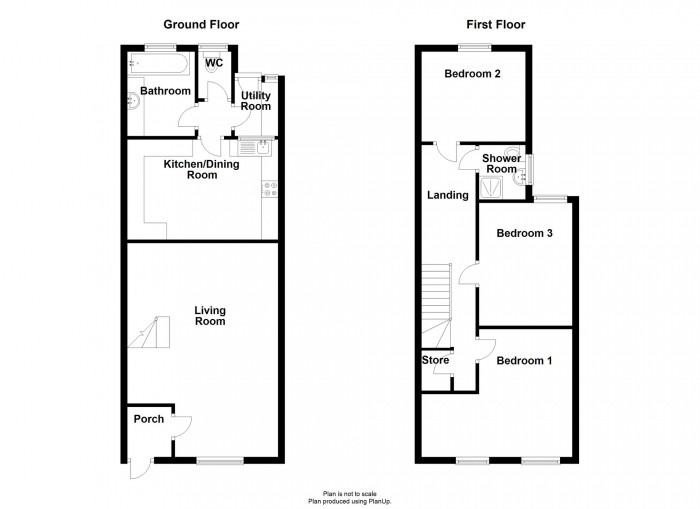 Floorplan for Baden Terrace, Merthyr Tydfil, CF47 0HR