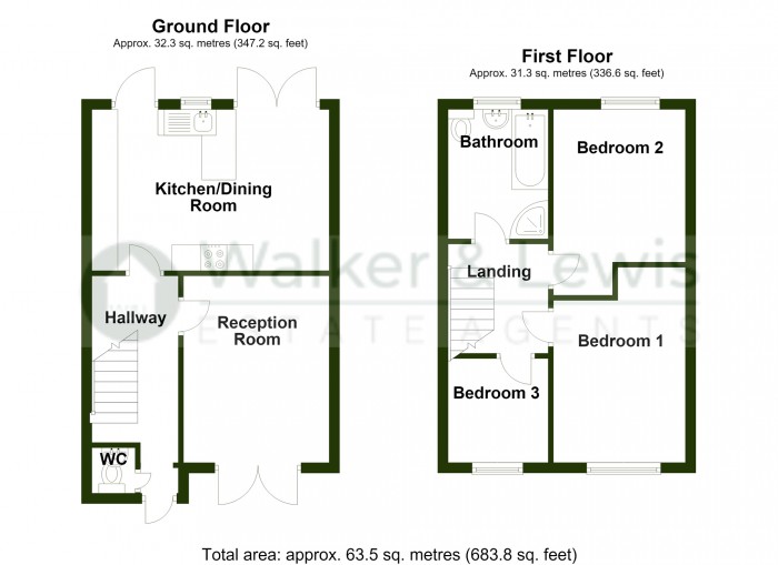 Floorplan for Lupin Close, Merthyr Tydfil, CF47 9DW
