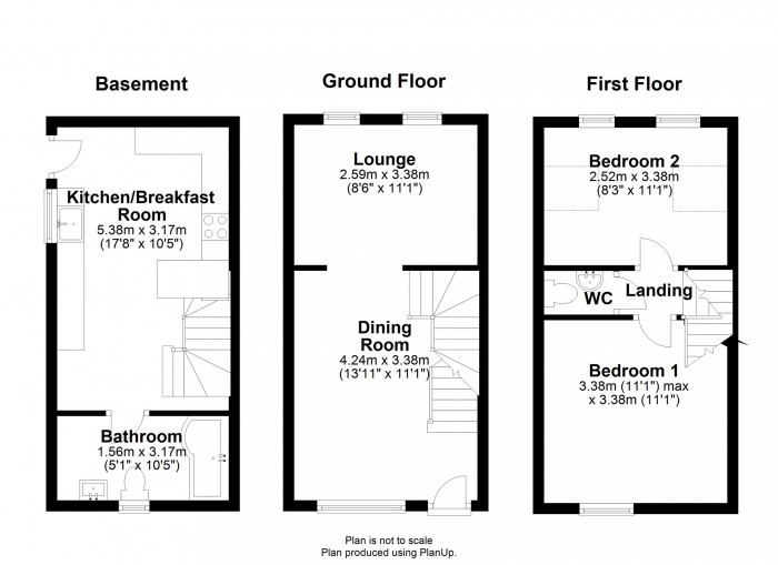 Floorplan for Evans Row, Pontsticill, Merthyr Tydfil