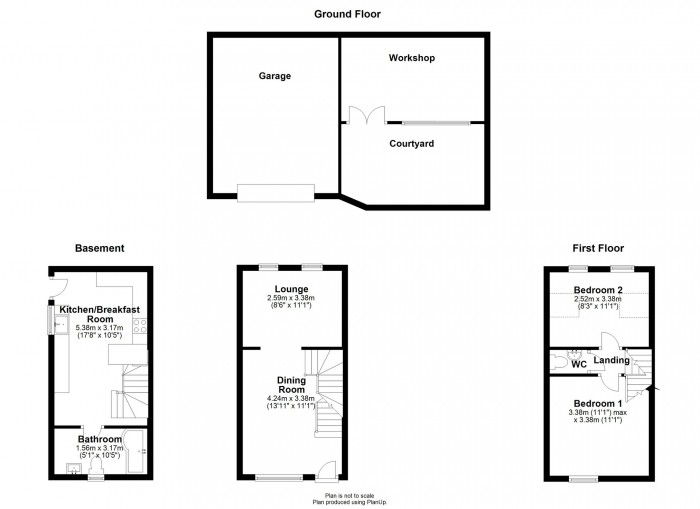 Floorplan for Evans Row, Pontsticill, Merthyr Tydfil