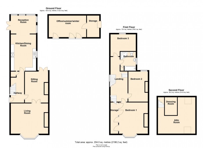 Floorplan for Highcroft, Queens Road, Merthyr Tydfil, CF47 0HE