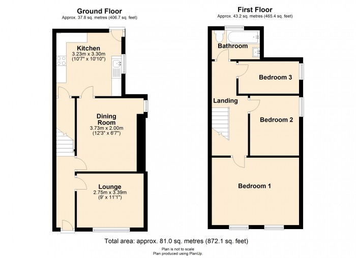 Floorplan for Pleasant Street, Pentre CF41 7JA