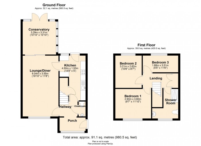 Floorplan for Fairhill Drive, Tonteg, Tonteg CF38 1NF