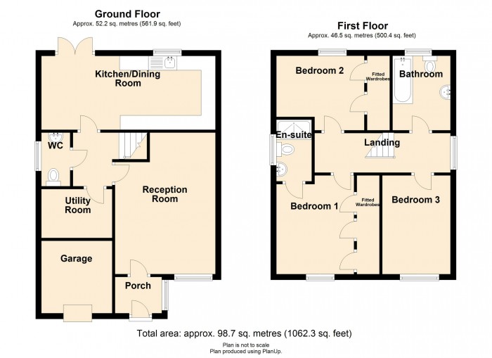 Floorplan for Hawthorn Drive, Merthyr Tydfil, CF47 0LZ