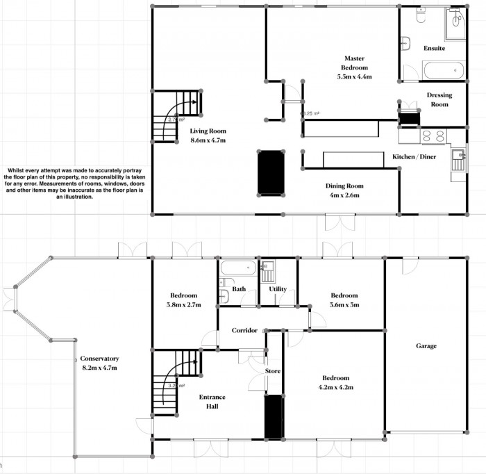 Floorplan for Cae Drain, Penycoedcae Road, Penycoedcae, Pontypridd