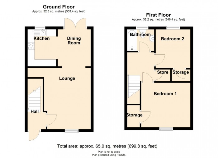 Floorplan for Beacon Heights, Merthyr Tydfil, CF48 1NL