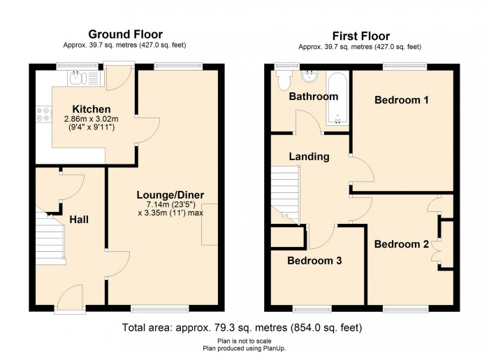 Floorplan for Gwent Way, Tredegar, Blaenau Gwent