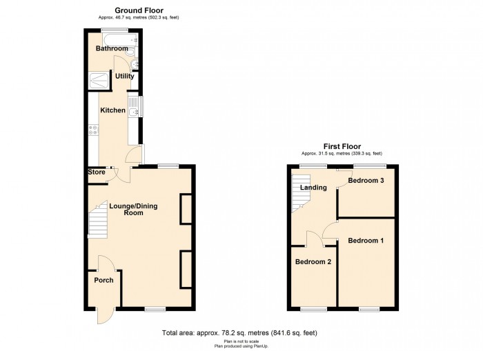 Floorplan for Woodland Place, Merthyr Tydfil, CF47 0NH