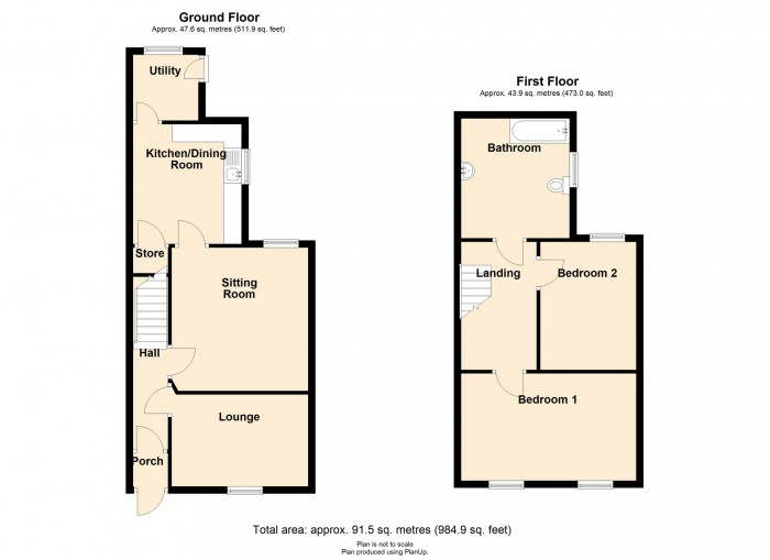 Floorplan for Station Terrace, Dowlais, Merthyr Tydfil, CF48 3PU