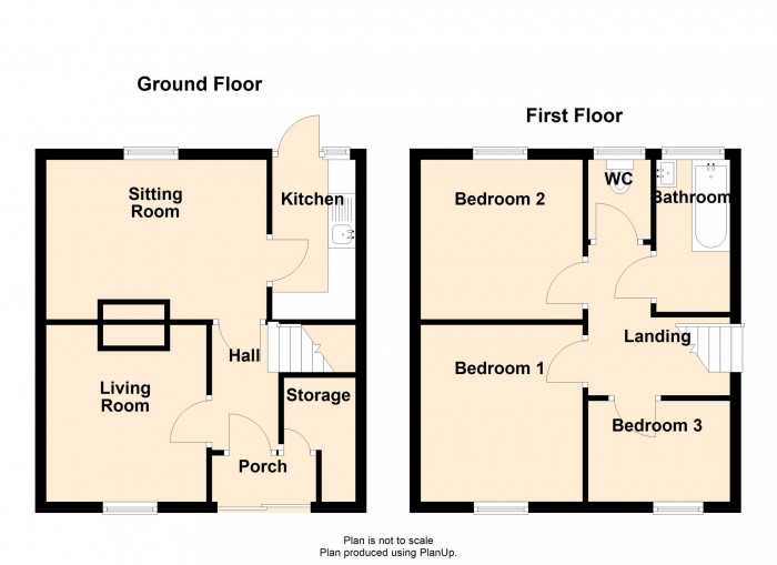 Floorplan for Walnut Way, Merthyr Tydfil, CF48 3SH