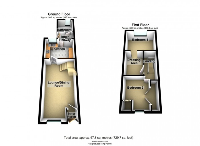 Floorplan for Church Street, Penydarren, Merthyr Tydfil